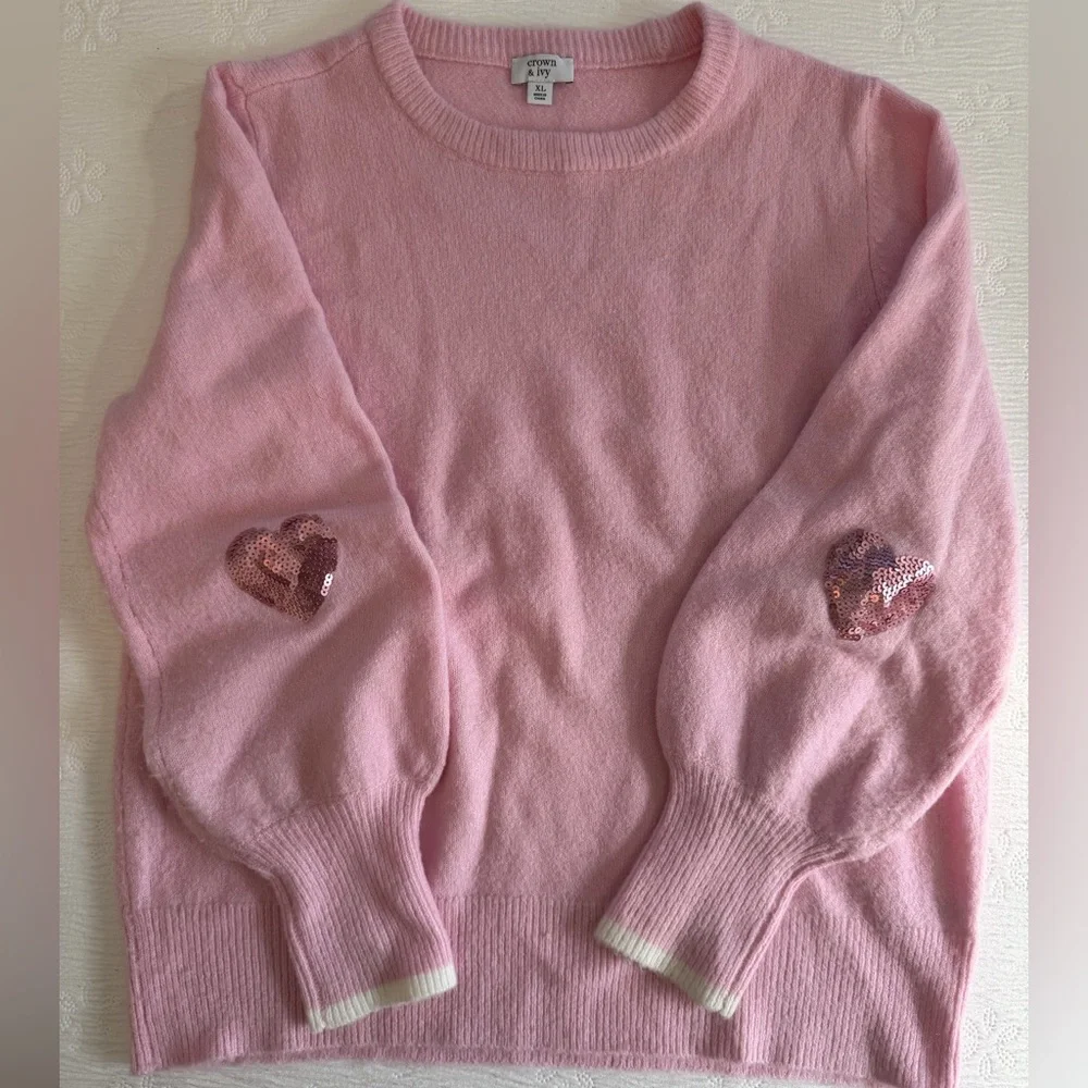 Crown & Ivy Sweater pink pullover size XL - Picture 8 of 8